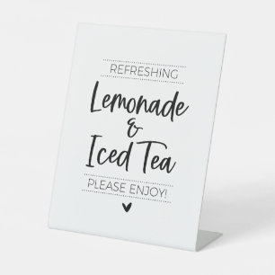 Minimalistische Limonade und Eisdiele Tee Sockelschild