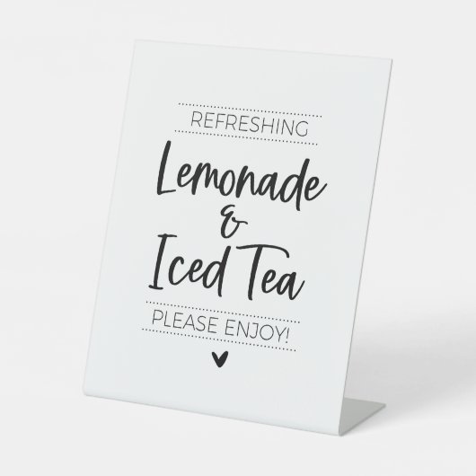 Minimalistische Limonade und Eisdiele Tee Sockelschild (Vorderseite)