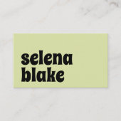 Minimalistische Limone Farbe | Moderner QR-Code Visitenkarte (Vorderseite)