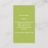 Minimalistische Limone und weiße Visitenkarte (Rückseite)