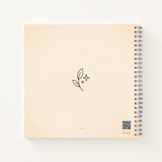 Minimalistische Line Art Journal harte Cover-Skizz Notizblock (Rückseite)