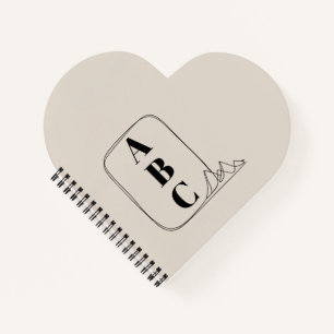 Minimalistische Line-Art-Rahmen Notizblock