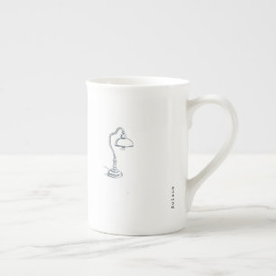 Minimalistische Line-Art-Tasse für Introvertierte Porzellantasse