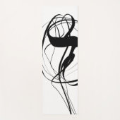 Minimalistische Lines, schwarz und weiß Yogamatte (Vorderseite)