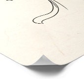 Minimalistische Linie Art der Mama und Baby Poster (Ecke)