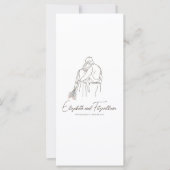 Minimalistische Linie Art Romantisches Paar Floral (Vorderseite)