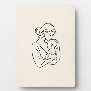 Minimalistische Linie Art Tabletop Plaque mit Ease Fotoplatte
