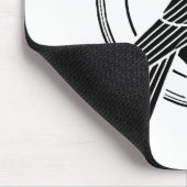 Minimalistische Linie Gothic Crow & Crescent Moon Mousepad (Ecke)