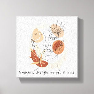 Minimalistische Linie Kunst, Dichtung und Musik Leinwanddruck