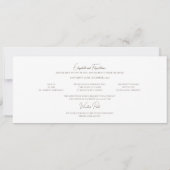 Minimalistische Linie Kunst Romantisches Paar mit Einladung (Rückseite)