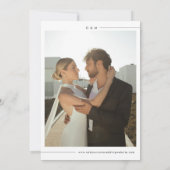 Minimalistische Linie | Moderne Hochzeit im Foto Save The Date (Rückseite)