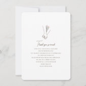 Minimalistische Linie Romantischer Lavendel Hand i Dankeskarte (Rückseite)