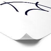 Minimalistische Linie Schwarz/Weiß Poster (Ecke)