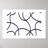 Minimalistische Linie Schwarz/Weiß Poster (Vorne)