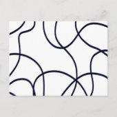 Minimalistische Linie Schwarz/Weiß Postkarte (Vorderseite)