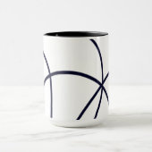 Minimalistische Linie Schwarz/Weiß Tasse (Zentrum)