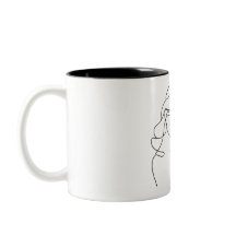 Minimalistische Linie zeichnend Porträtiererin