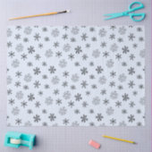 Minimalistische Linie Zeichnend Schneeflocken Weih Seidenpapier (Basteln)