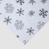 Minimalistische Linie Zeichnend Schneeflocken Weih Seidenpapier (Ausschnitt)