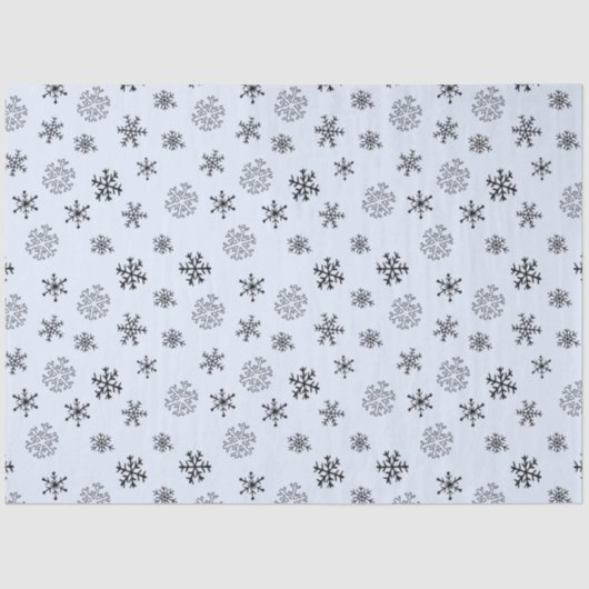 Minimalistische Linie Zeichnend Schneeflocken Weih Seidenpapier (Vorderseite)