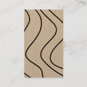 Minimalistische Linien Abstrakt Kraft Einzigartige Visitenkarte (Vorderseite)