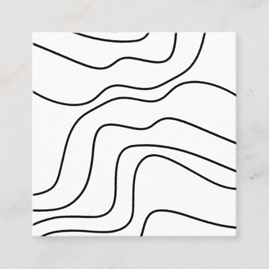 Minimalistische Linien Abstrakte Einzigartige graf Quadratische Visitenkarte (Vorderseite)