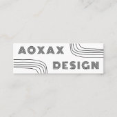Minimalistische Linien Abstrakte Formen Einzigarti Mini Visitenkarte (Vorderseite)