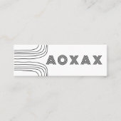 Minimalistische Linien Abstrakte Formen Einzigarti Mini Visitenkarte (Vorderseite)