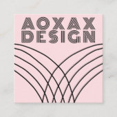 Minimalistische Linien Abstrakte Formen Einzigarti Quadratische Visitenkarte (Vorderseite)