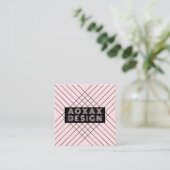 Minimalistische Linien Abstrakte Formen Einzigarti Quadratische Visitenkarte (Stehend Vorderseite)