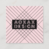 Minimalistische Linien Abstrakte Formen Einzigarti Quadratische Visitenkarte (Vorderseite)