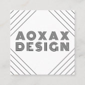 Minimalistische Linien Abstrakte Formen Einzigarti Quadratische Visitenkarte (Vorderseite)