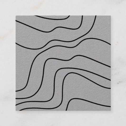 Minimalistische Linien Abstrakte Formen Einzigarti Quadratische Visitenkarte (Vorderseite)