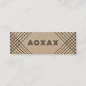 Minimalistische Linien Abstrakte grafische KRAFT Mini Visitenkarte (Vorderseite)