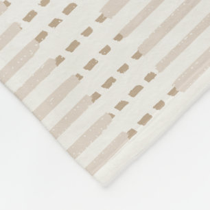 Minimalistische Linien bohemian neutrales Grau Fleecedecke