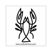 Minimalistische Linienkunst Gummistempel (Prägung)