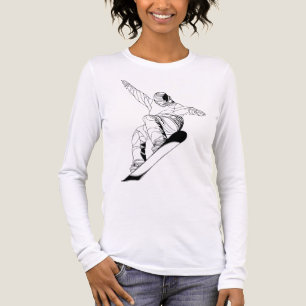 Minimalistische Linienkunst-Illustration eines Sno Tri-Blend Shirt