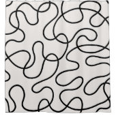 Minimalistische Linienweberei Duschvorhang (Vorderseite)