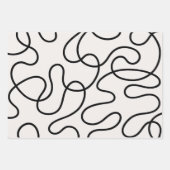 Minimalistische Linienweberei Geschenkpapier Set (Vorderseite 3)