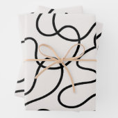 Minimalistische Linienweberei Geschenkpapier Set (Beispiel)