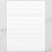 Minimalistische, linierte Schreibwarenpapier mit L (Rückseite)