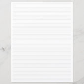 Minimalistische, linierte Schreibwarenpapier mit L (Vorderseite)