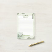 Minimalistische Liste der botanischen Aufgabenstel Post-it Klebezettel (Auf Schreibtisch)