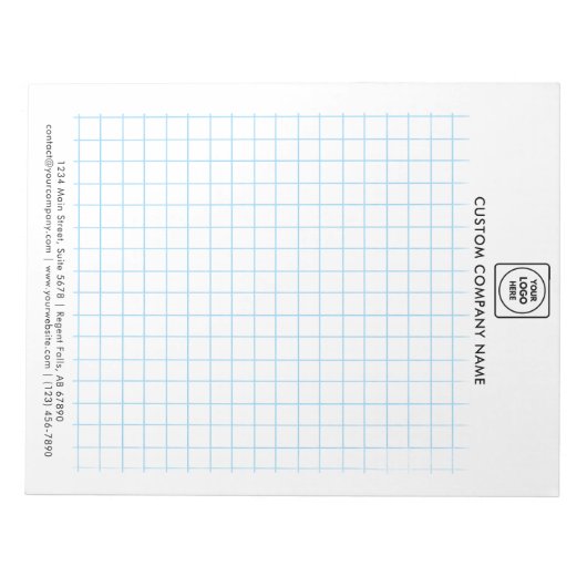 Minimalistische Logo-Firma Graph Memo Notizblock (Vorderseite)