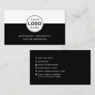 Minimalistische Logo-Icons Social Media-Farbblock Visitenkarte
