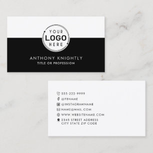 Minimalistische Logo-Icons Social Media-Farbblock Visitenkarte