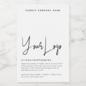 Minimalistische Logo-Kerze Lebensmitteletikett (Einzelnes Label)