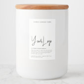 Minimalistische Logo-Kerze Lebensmitteletikett (Vorderseite)