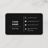 Minimalistische Logo-Typografie in Schwarzweiß Visitenkarte (Vorderseite)