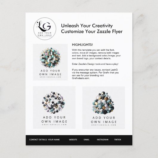 ⭐️ Minimalistische Logo-Vorlage Flyer (Hinten)